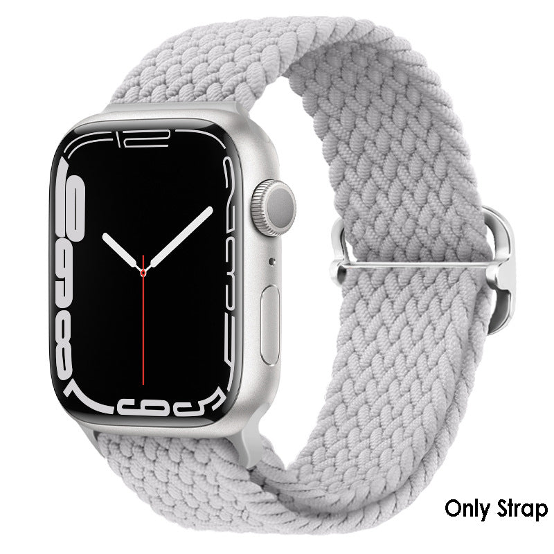 Soft Braided Loop Band For Apple Watch - Pearl White