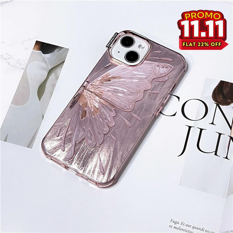 Rose Gold Butterfly iPhone Case-DIVERSITY