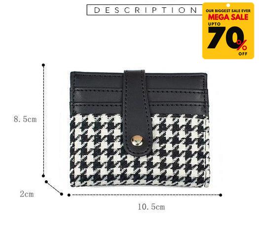 Plaid Pattern Card Holder Wallet-DIVERSITY