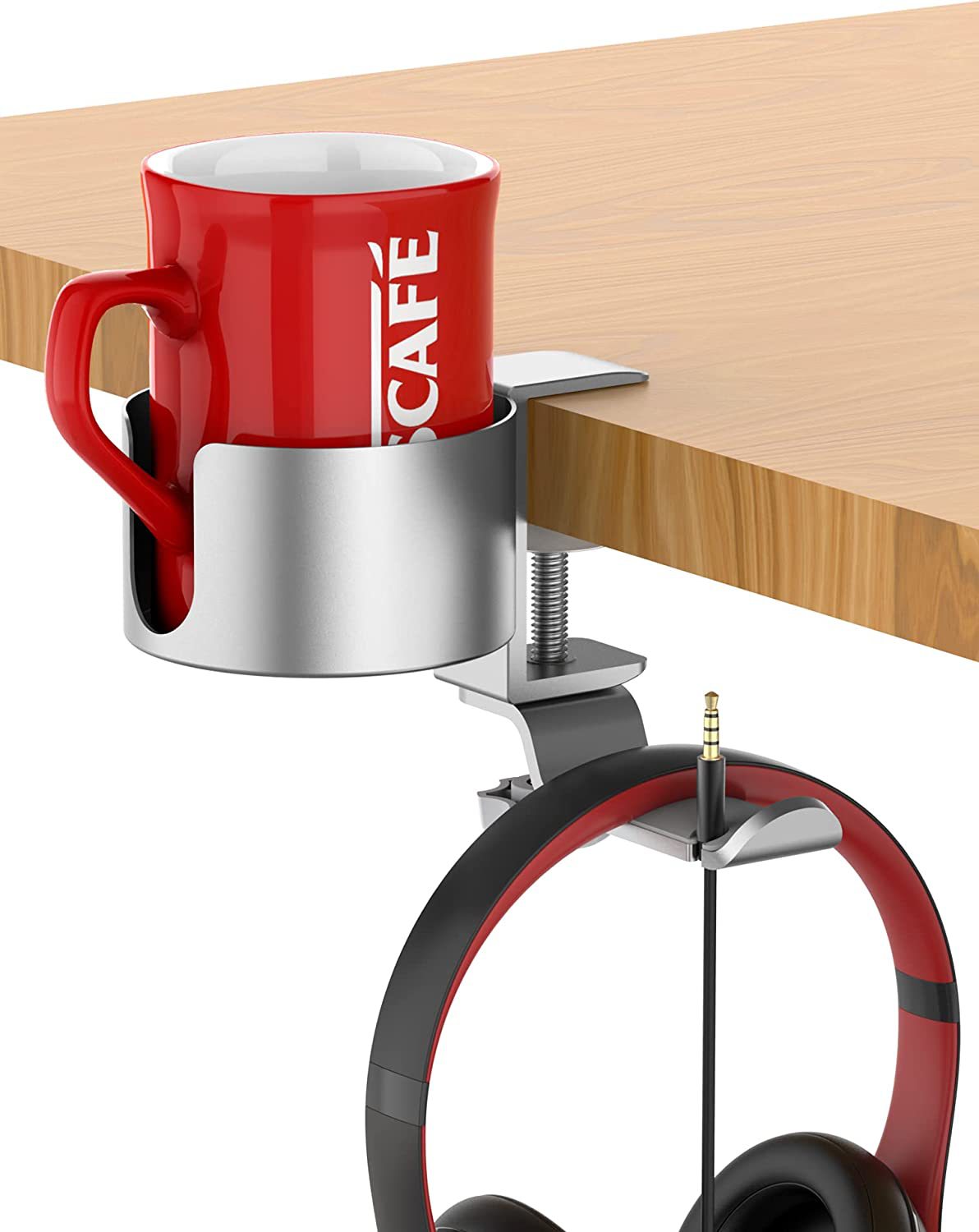 2 in 1 Desk Cup Holder with Headphone Hanger