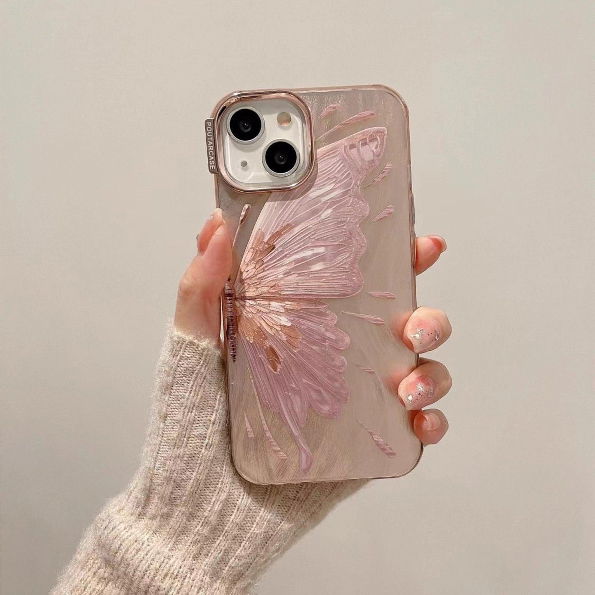 Rose Gold Butterfly iPhone Case