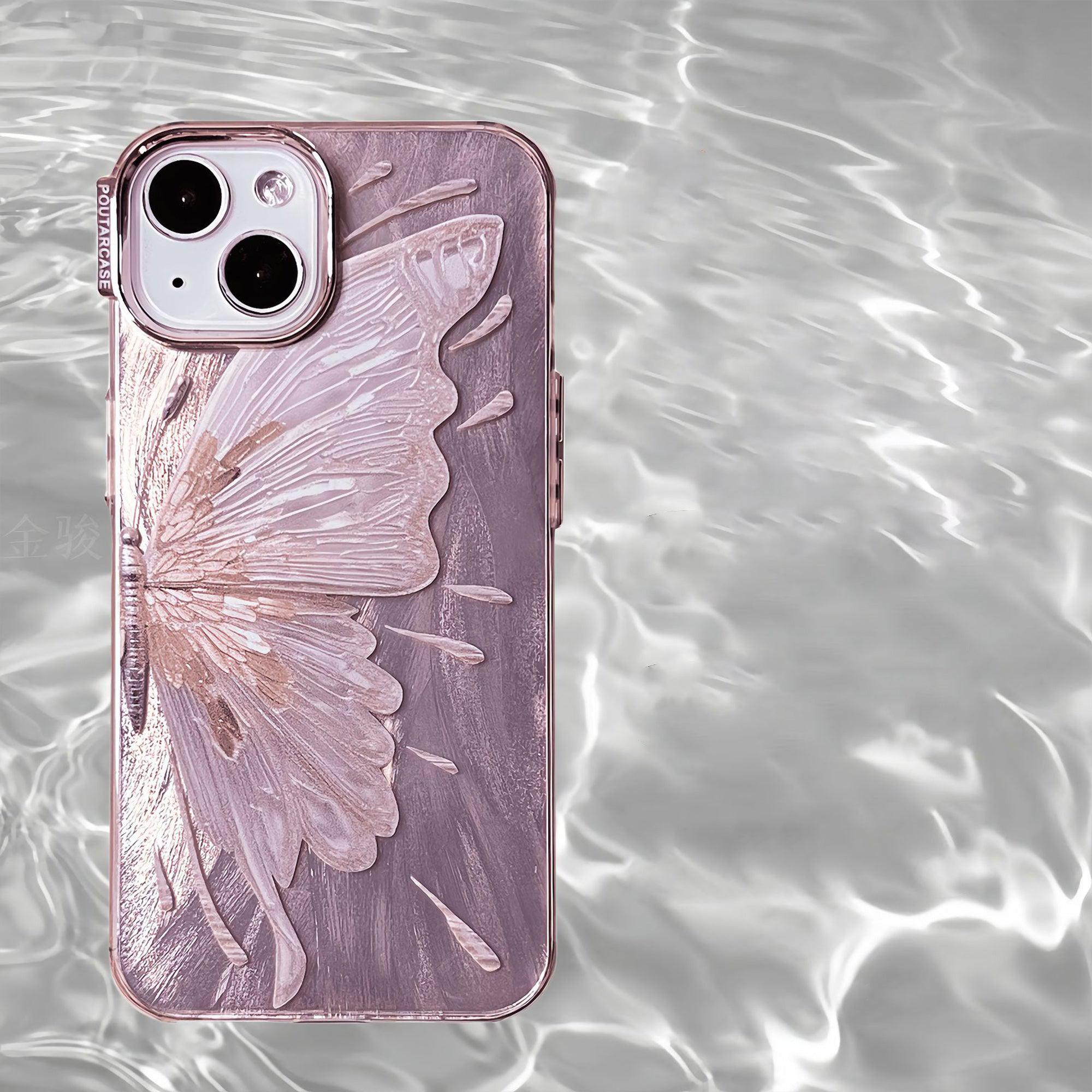 Rose Gold Butterfly iPhone Case
