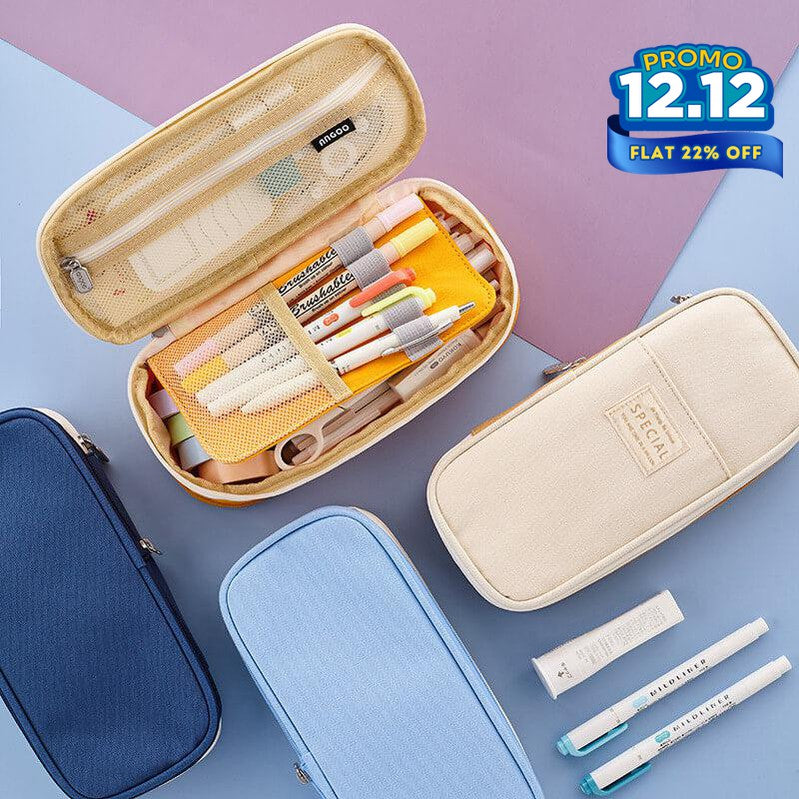 Multi-Compartment Pencil Case Pouch-DIVERSITY