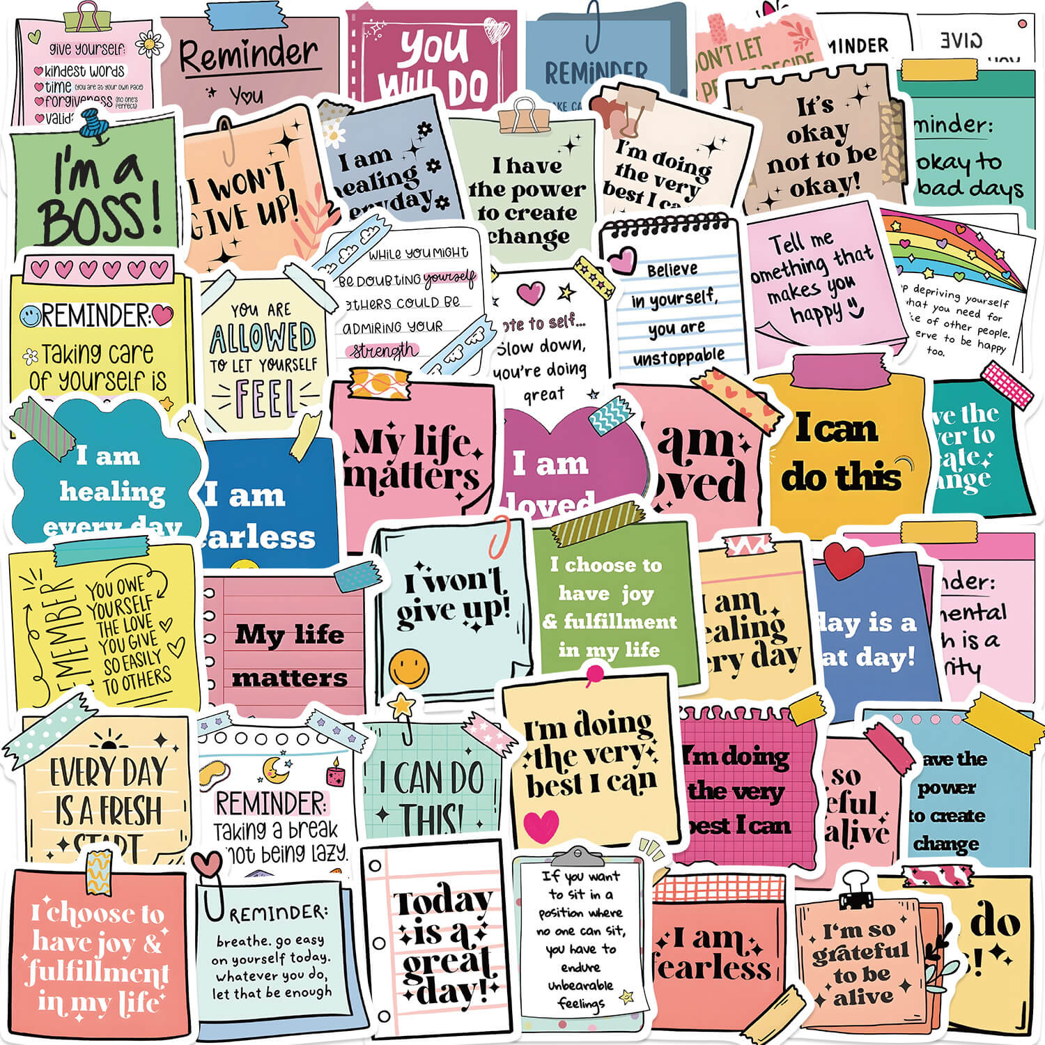 Aesthetic Decorative Stickers For Laptop & Journal