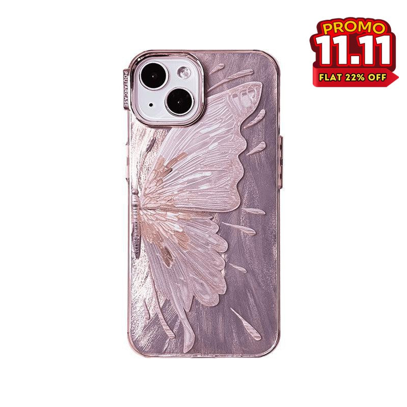 Rose Gold Butterfly iPhone Case-DIVERSITY