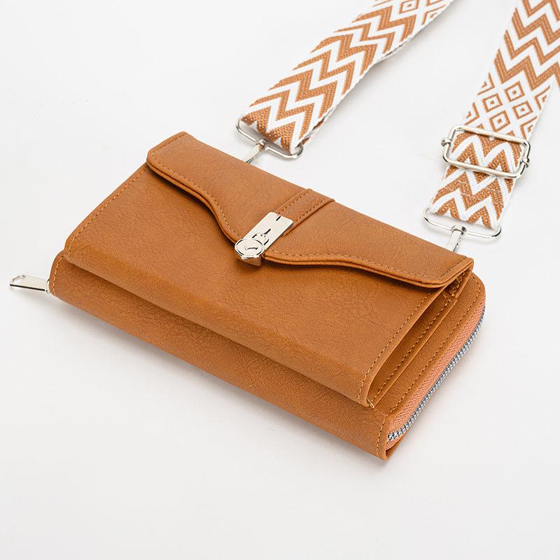 Classic Leather Crossbody Wallet Bag