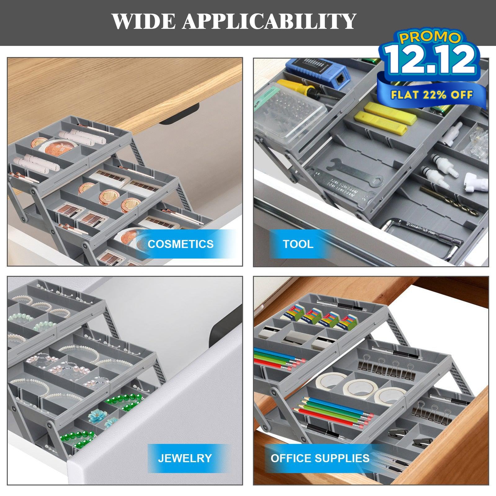 Expandable Drawer Organizer Trays-DIVERSITY