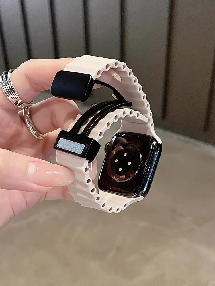 Ocean Magnetic Silicone Strap For Apple Watch - Starlight