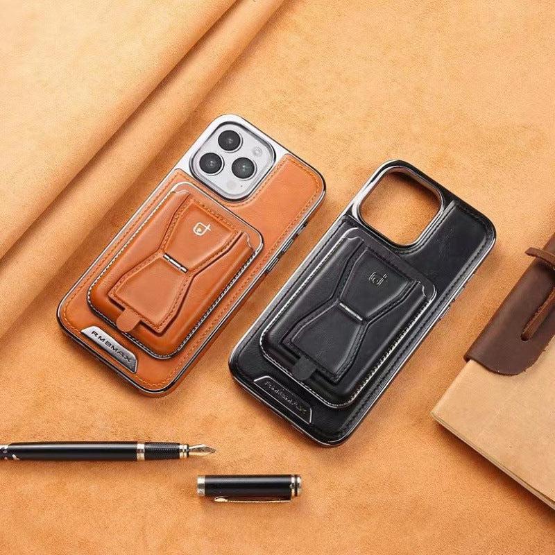 Premium Leather iPhone Case with Detachable Card Holder