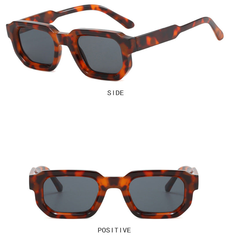 Modern Square Luxe Sunglasses - Leopard Black