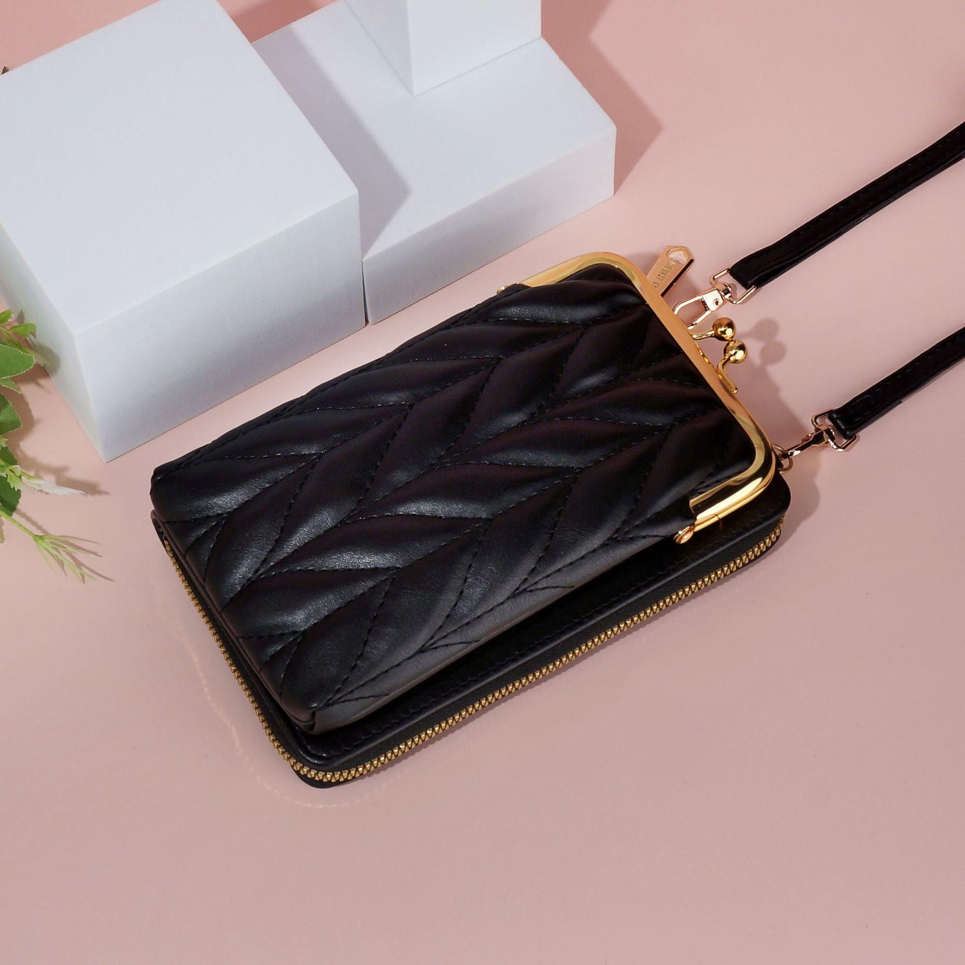 Premium Leaf Design Leather Crossbody Bag