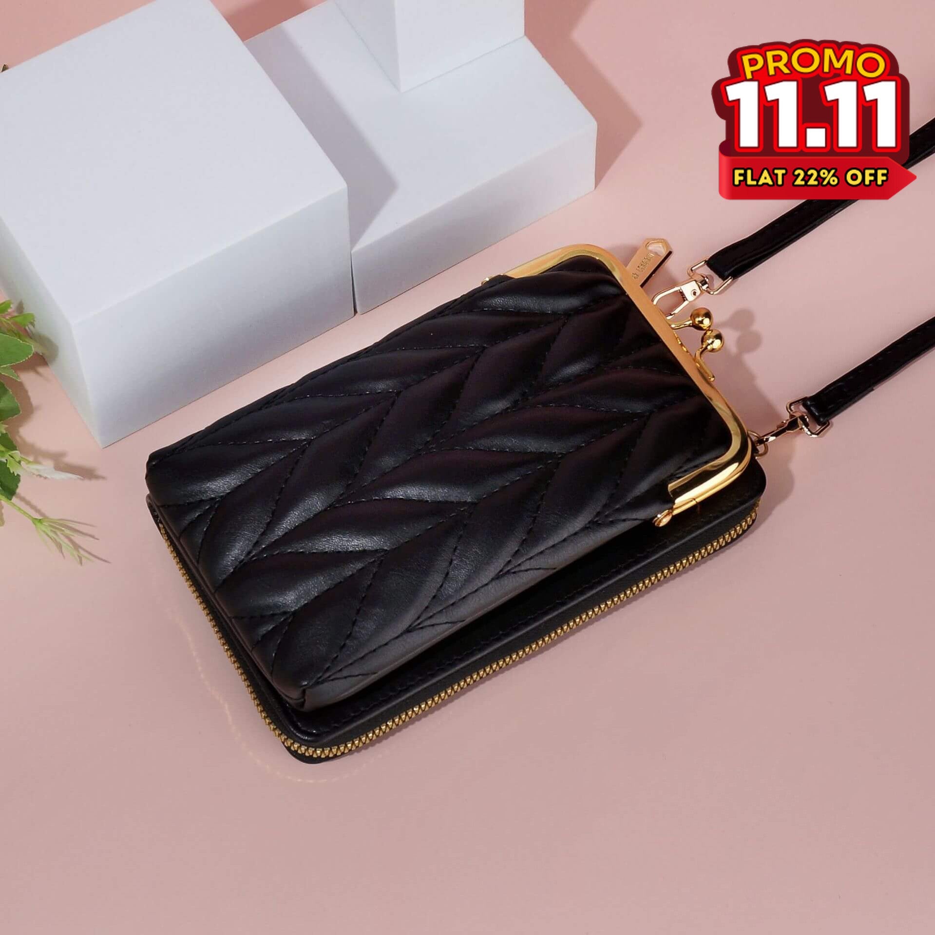 Premium Leaf Design Leather Crossbody Bag-DIVERSITY