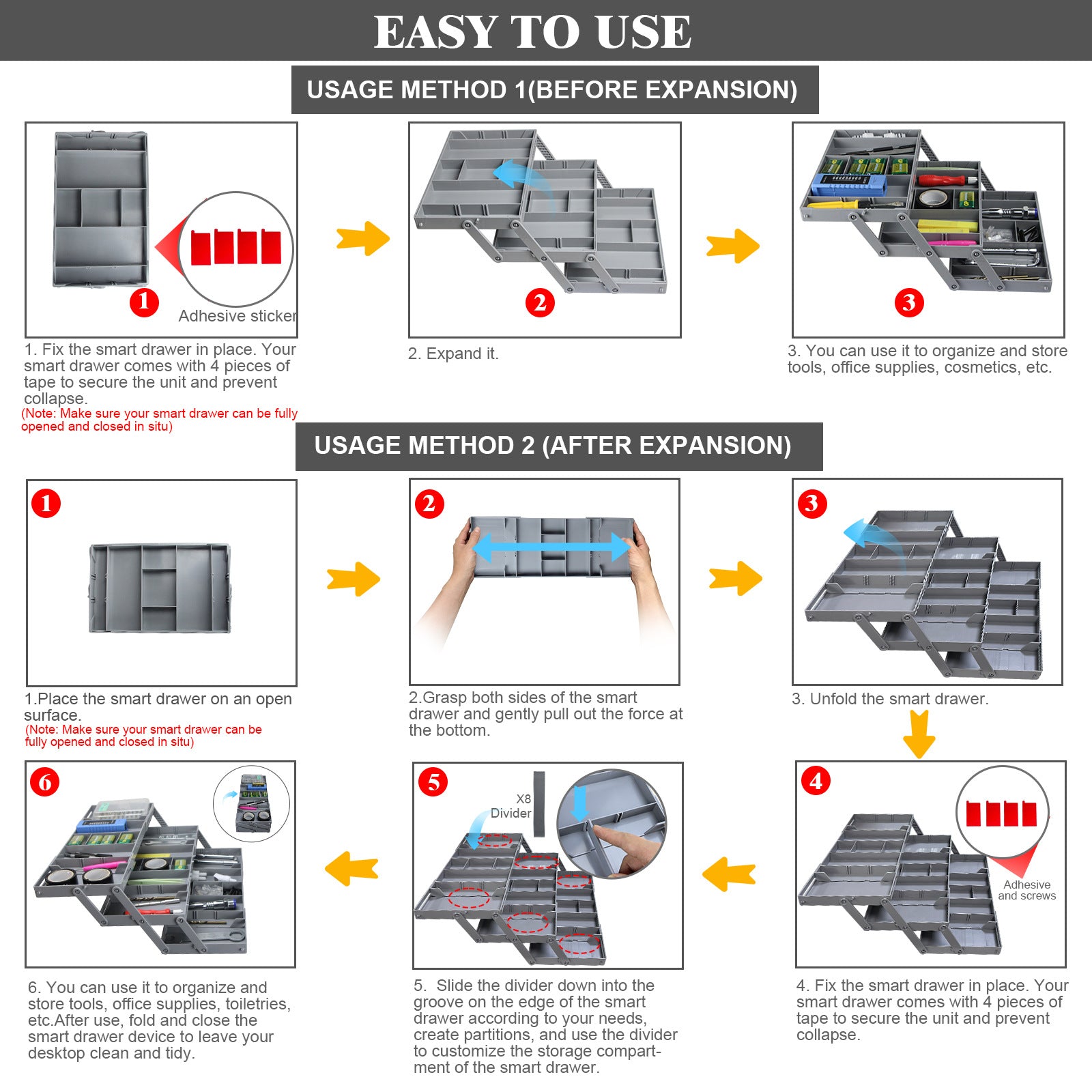 Expandable Drawer Organizer Trays