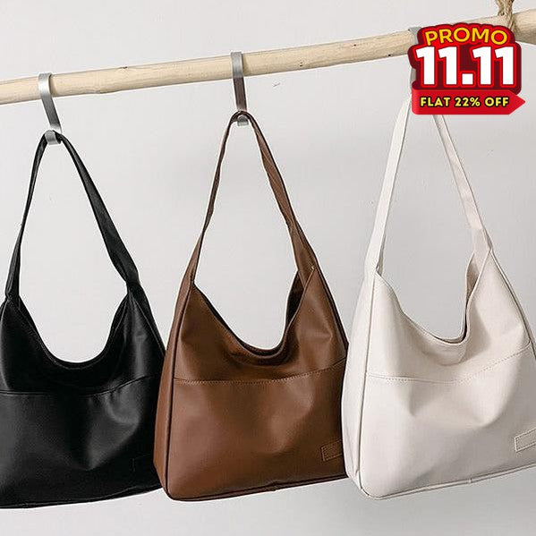 Faux Leather Tote Bag-DIVERSITY