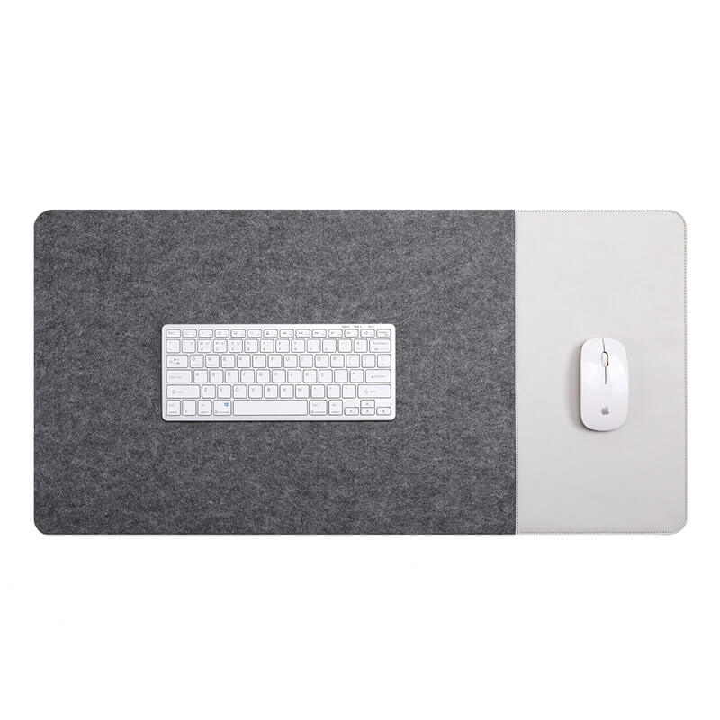 Felt &  Faux Leather Desk Mat