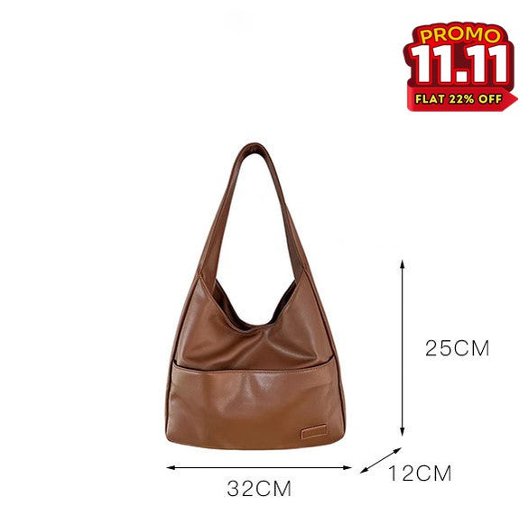 Faux Leather Tote Bag-DIVERSITY