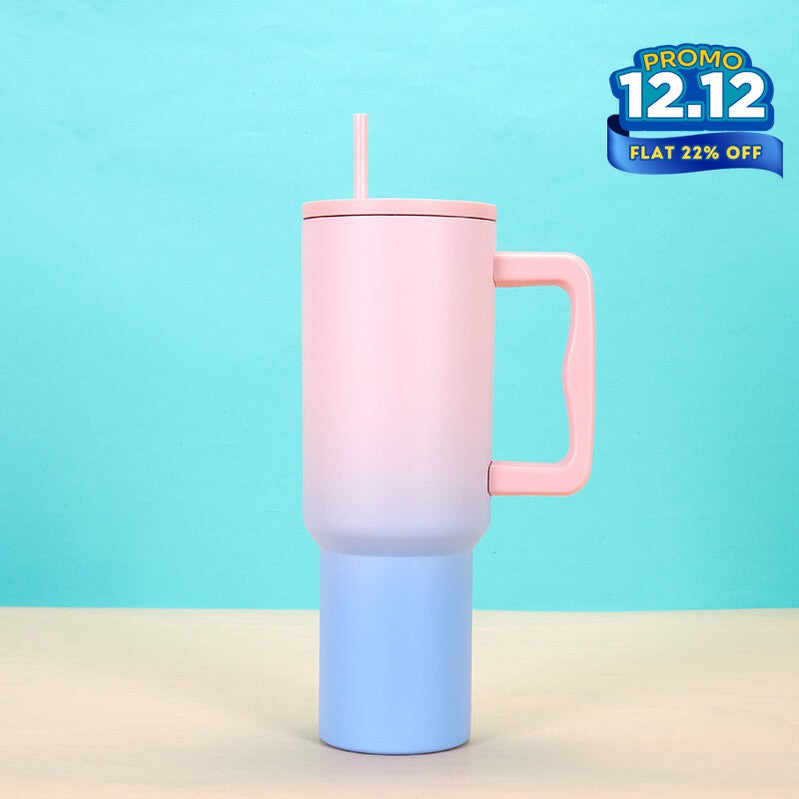 40oz Insulated Stainless Steel Tumbler - Gradient Pink Blue