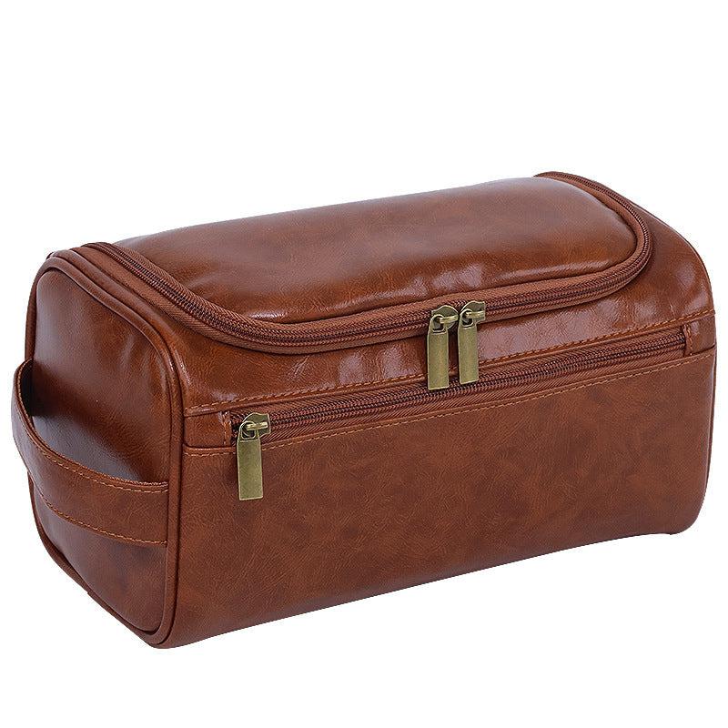 Vintage Faux Leather Toiletry Bag