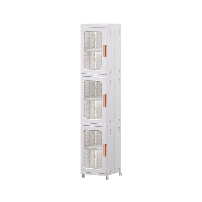 Acrylic 3-Tier Stackable Narrow Storage Cabinet