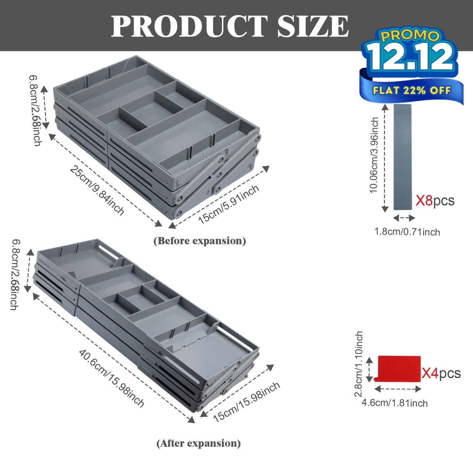 Expandable Drawer Organizer Trays-DIVERSITY