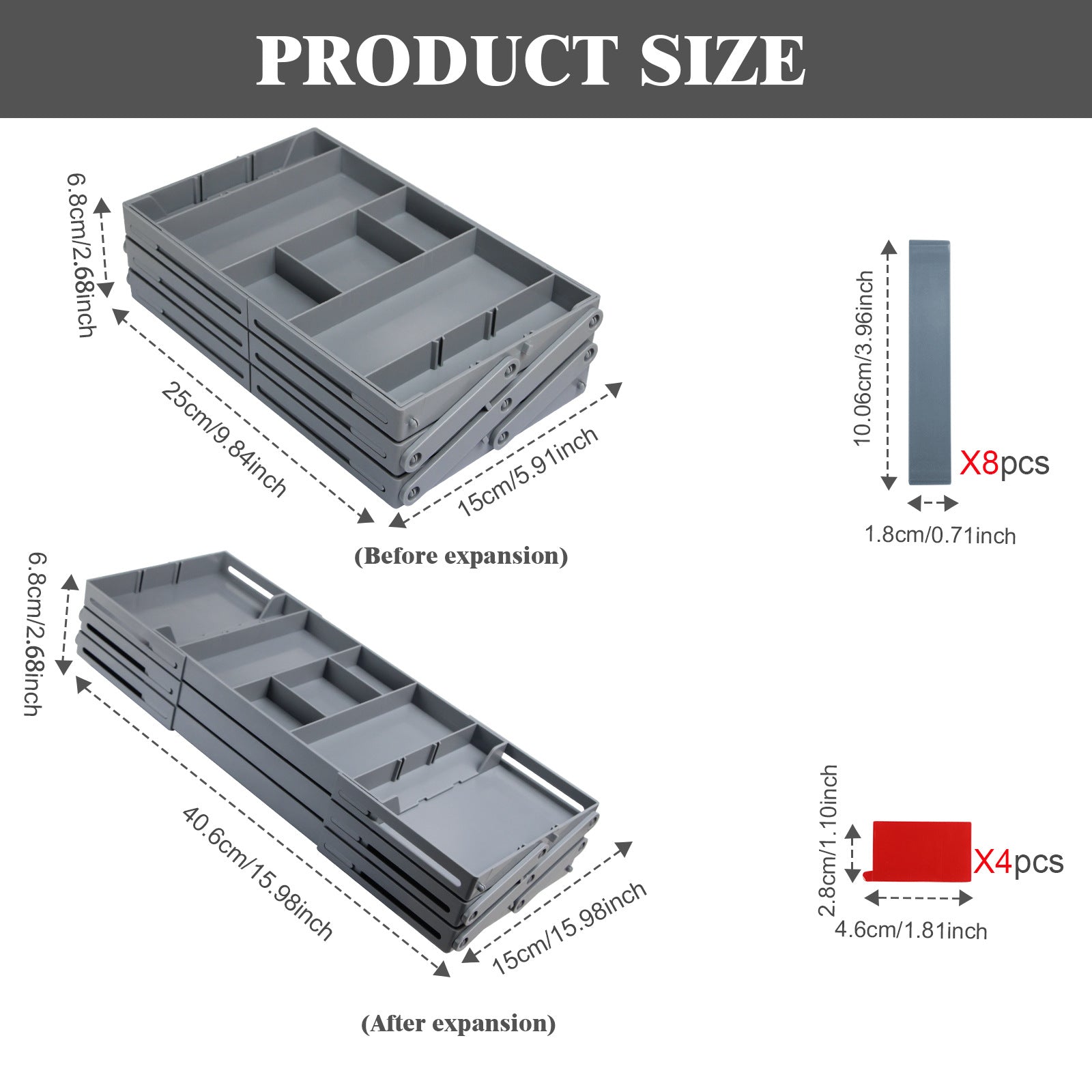 Expandable Drawer Organizer Trays