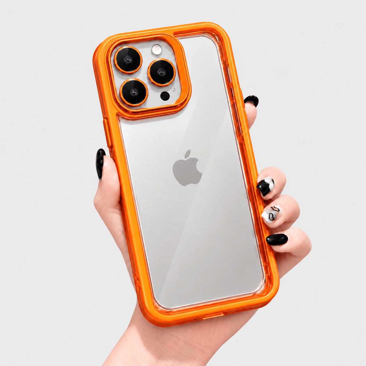Transparent Lens Ring iPhone Case - Orange