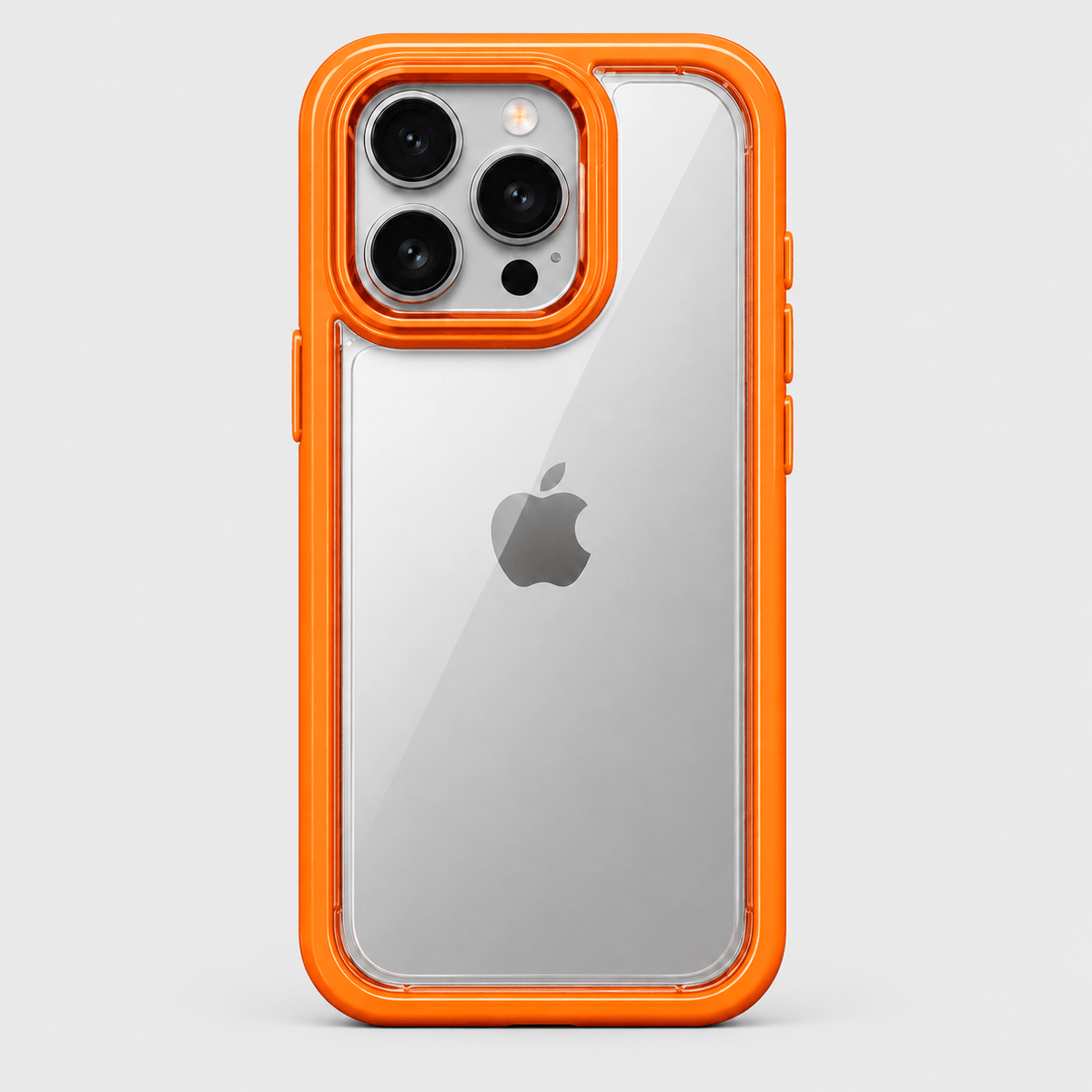 Transparent Lens Ring iPhone Case - Orange