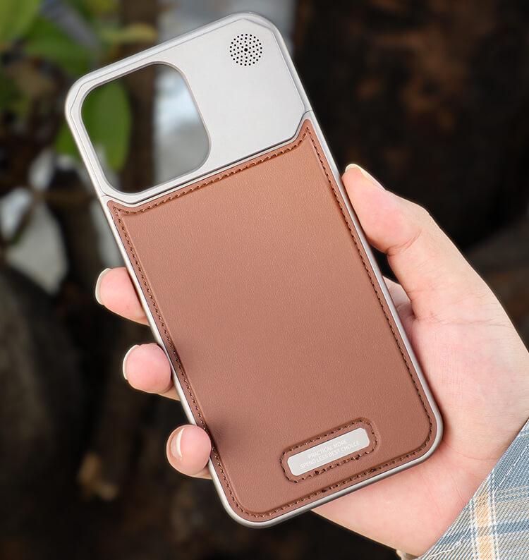 TITAN Luxury Leather Aromatherapy iPhone Case