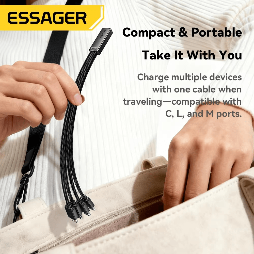 Essager 4-in-1 OTG Multi Charging Cable (USB-C, iPhone & Micro USB)
