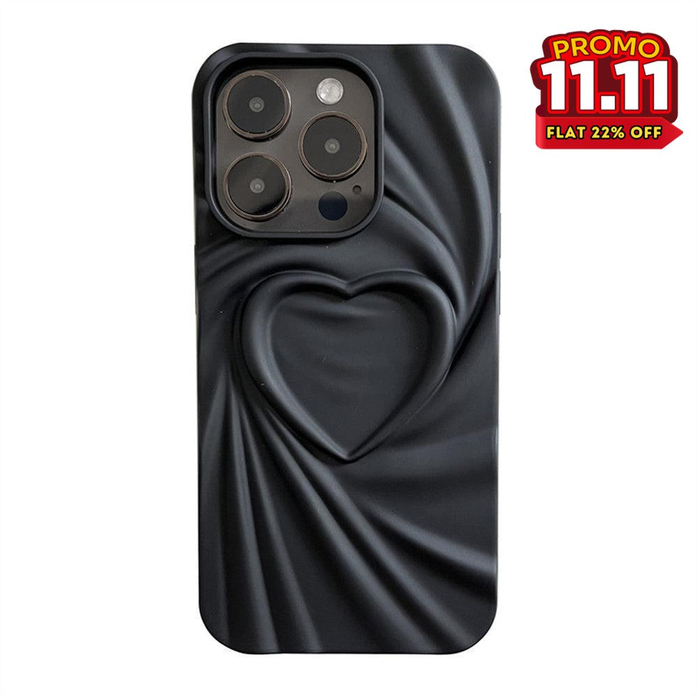 3D Heart Pattern iPhone Case-DIVERSITY