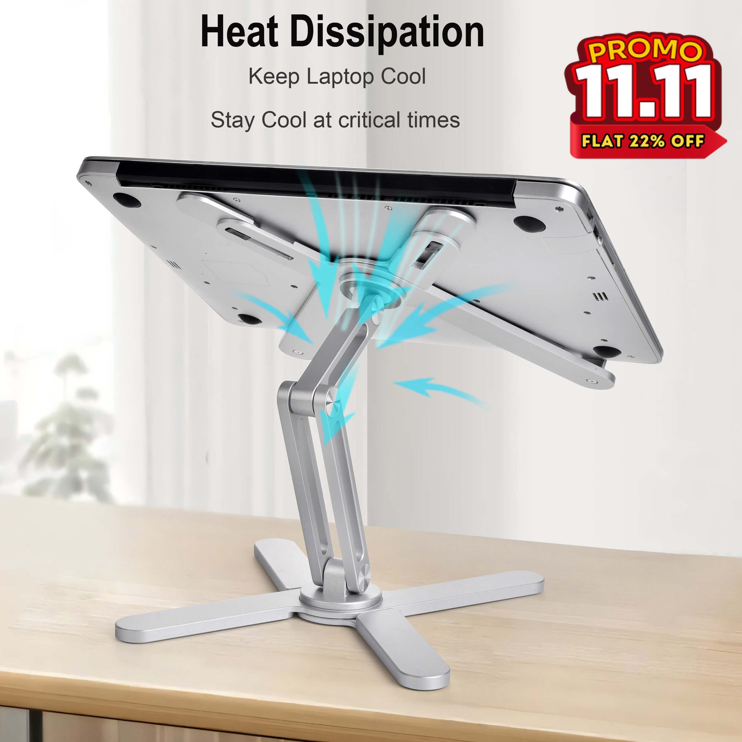 Aluminum Alloy 360 Rotating Laptop Stand-DIVERSITY