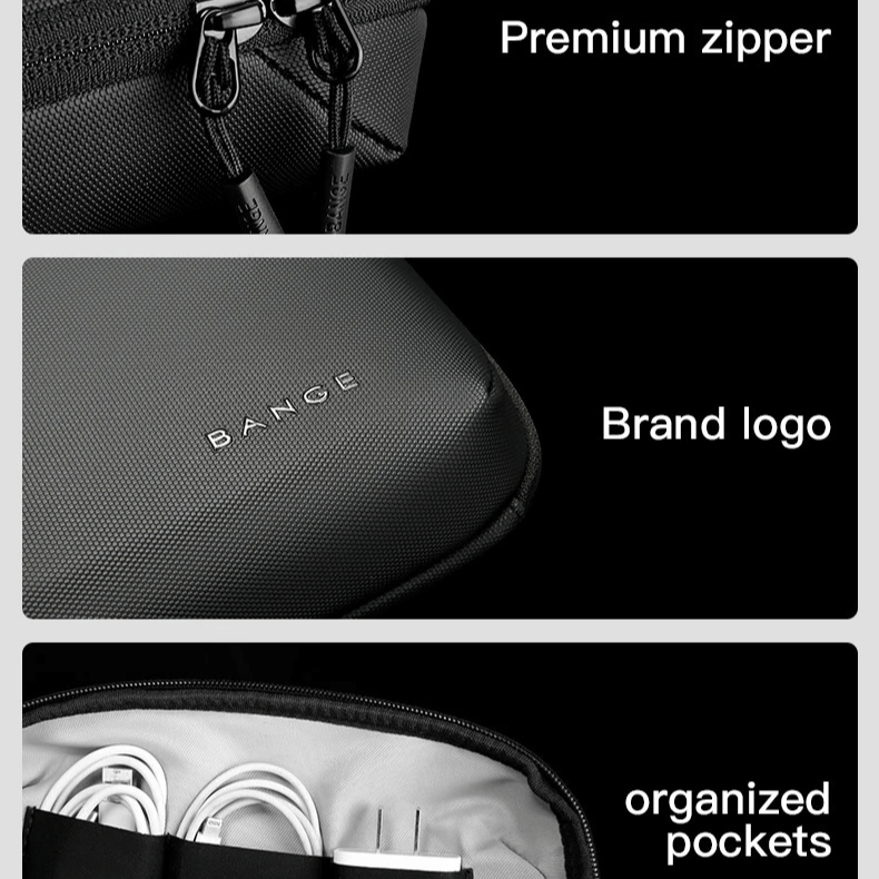 BANGE Multi Layers Tech Storage Bag - Black