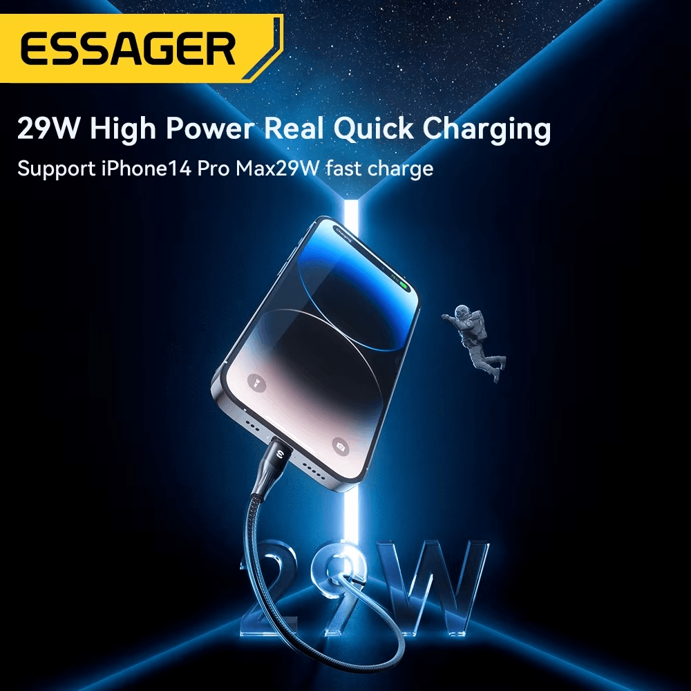 Essager 29W PD USB-C to Lightning Charging Cable