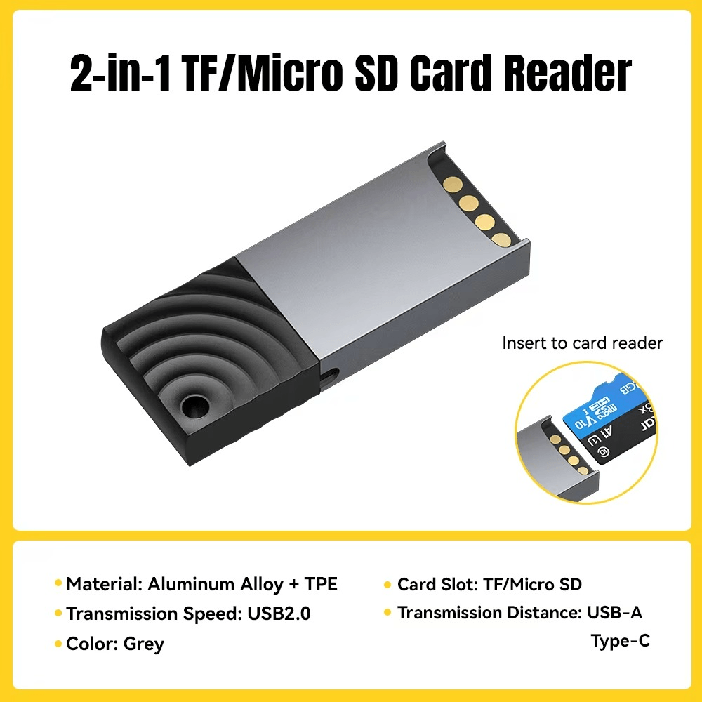 Essager USB-C & USB-A MicroSD / TF Card Reader Adapter