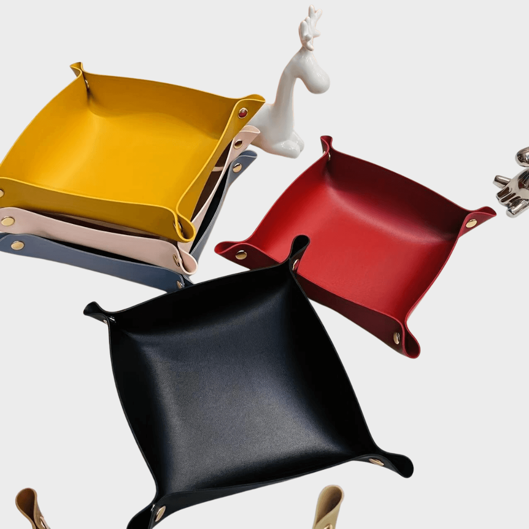 Nordic PU Leather Storage Tray