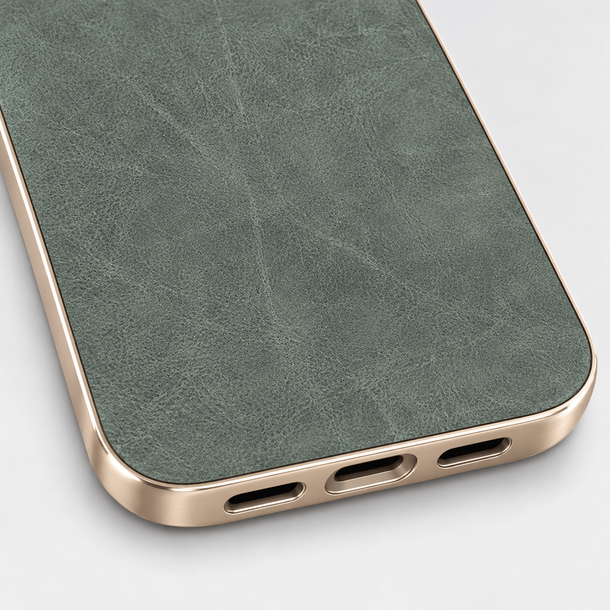 Suede Leather iPhone Case - Green
