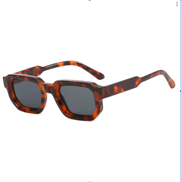 Modern Square Luxe Sunglasses - Leopard Black