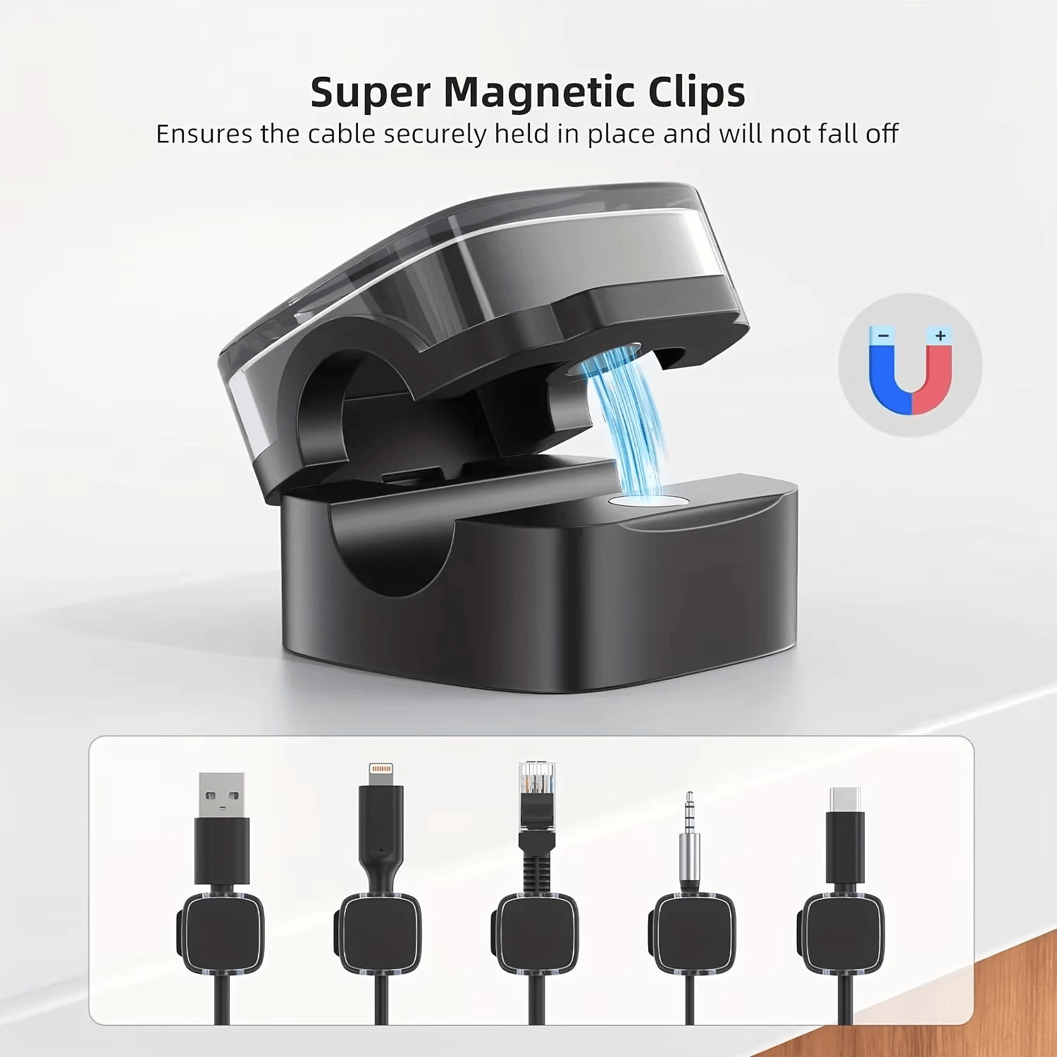 Magnetic Desktop Cable Organizer Clips