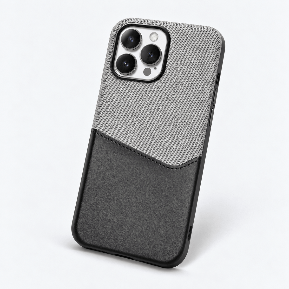 Textured Leather Card Holder iPhone Case