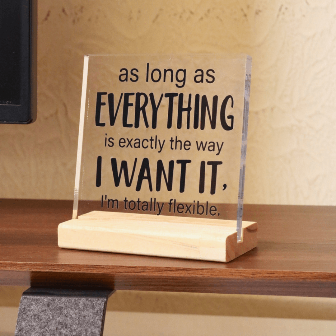Funny Acrylic Office Desk Plaque