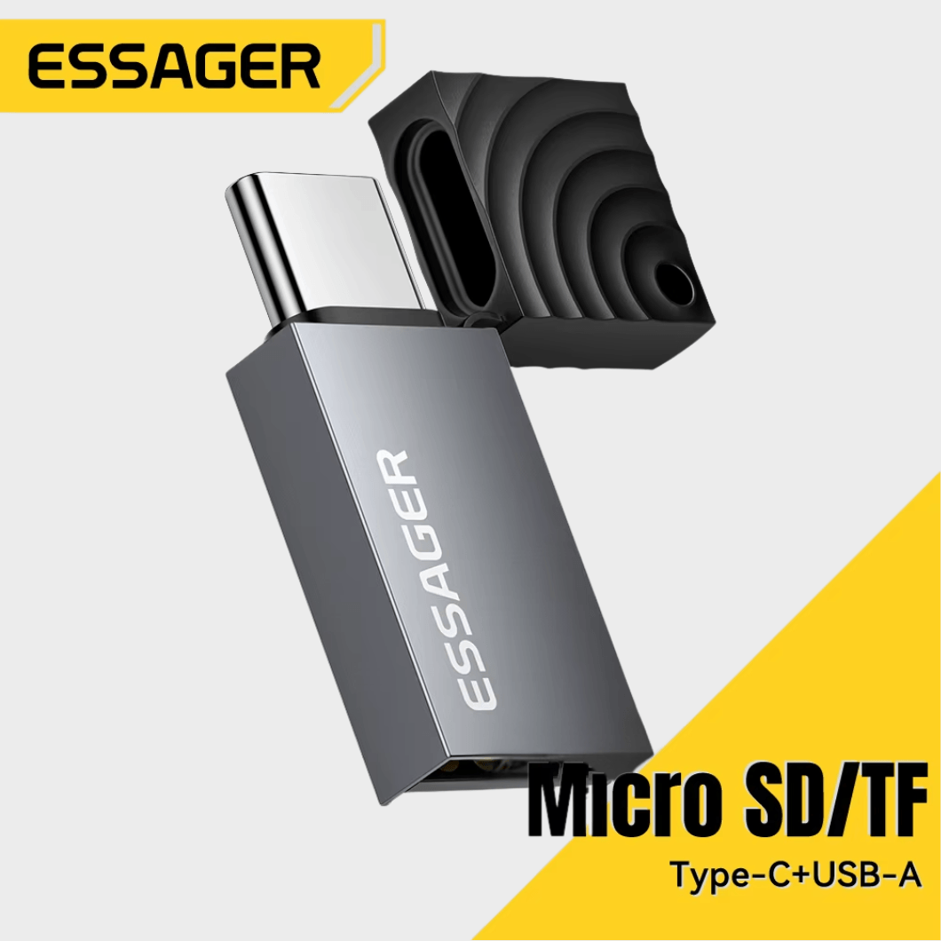 Essager USB-C & USB-A MicroSD / TF Card Reader Adapter