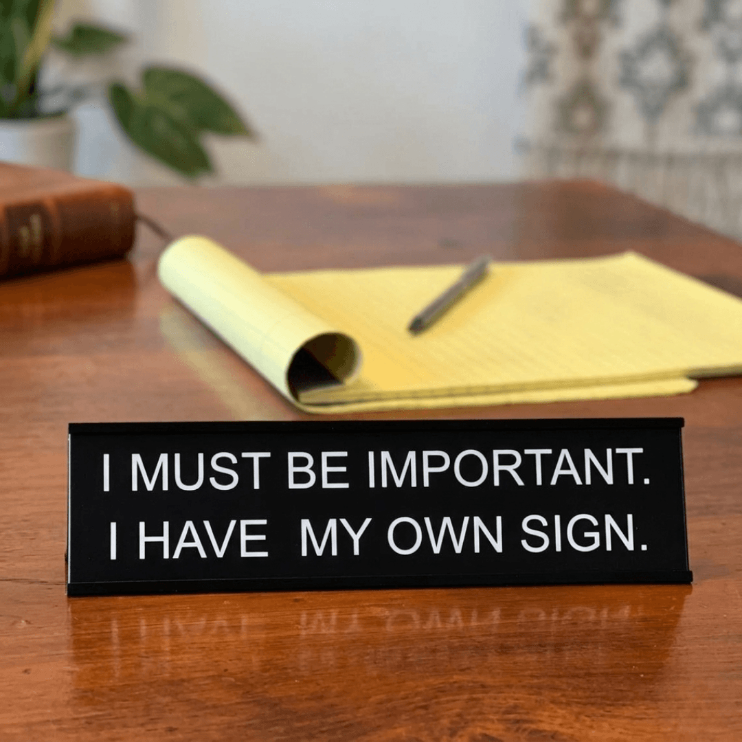 Funny Desk Name Plate