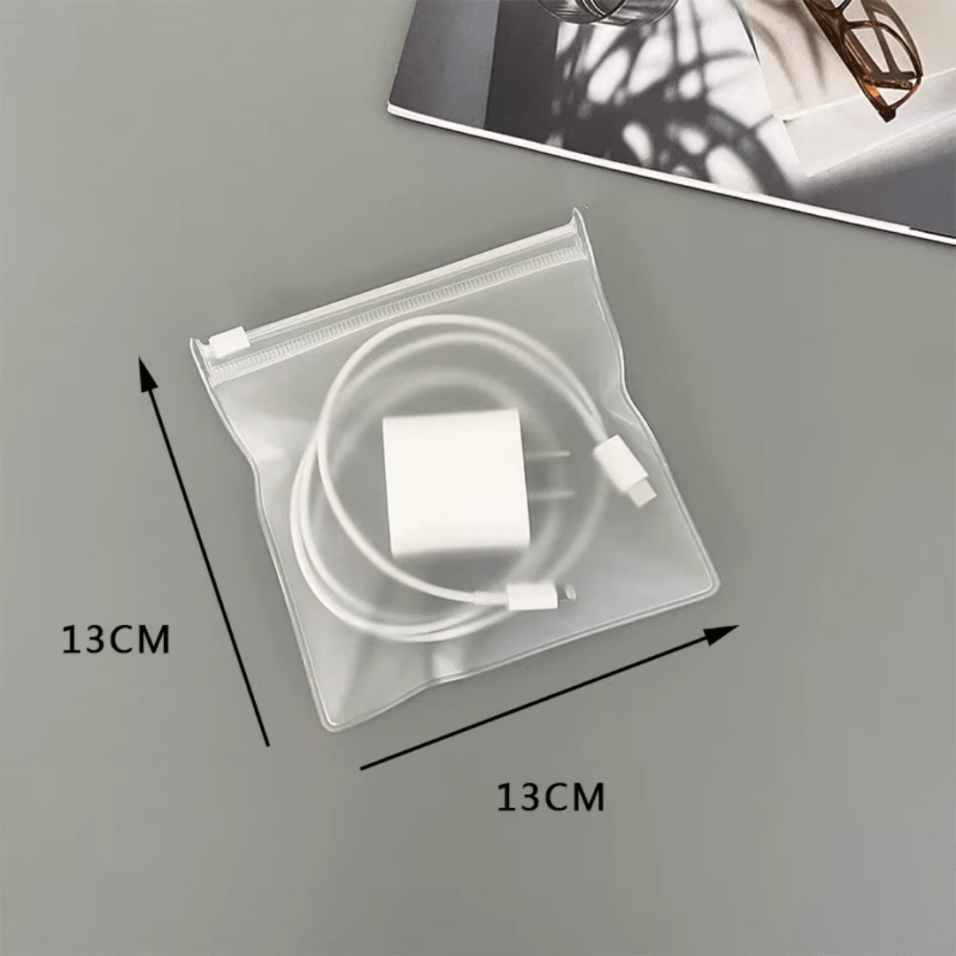 Frosted Zipper Storage Pouch