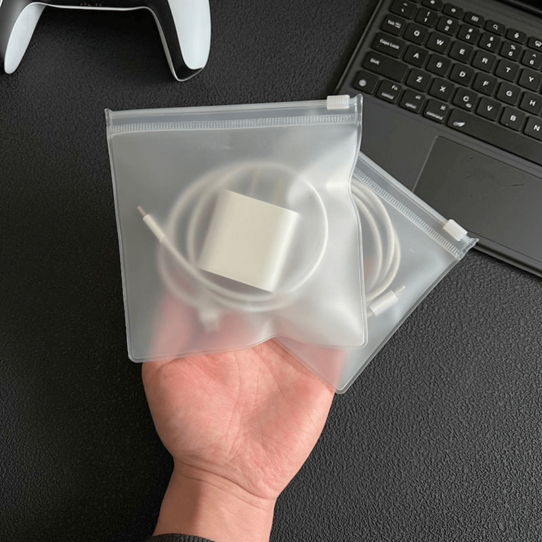 Frosted Zipper Storage Pouch