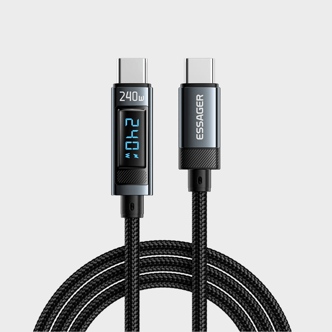 Essager 240W USB-C to USB-C Cable with Digital Display