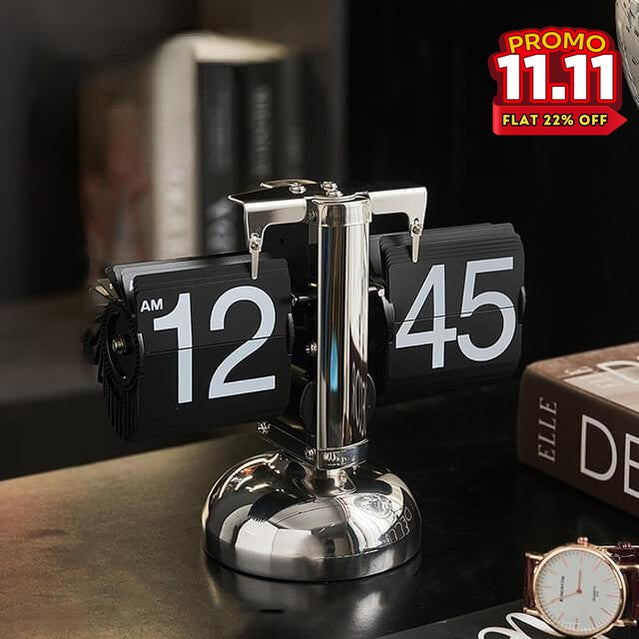 flip desk clock