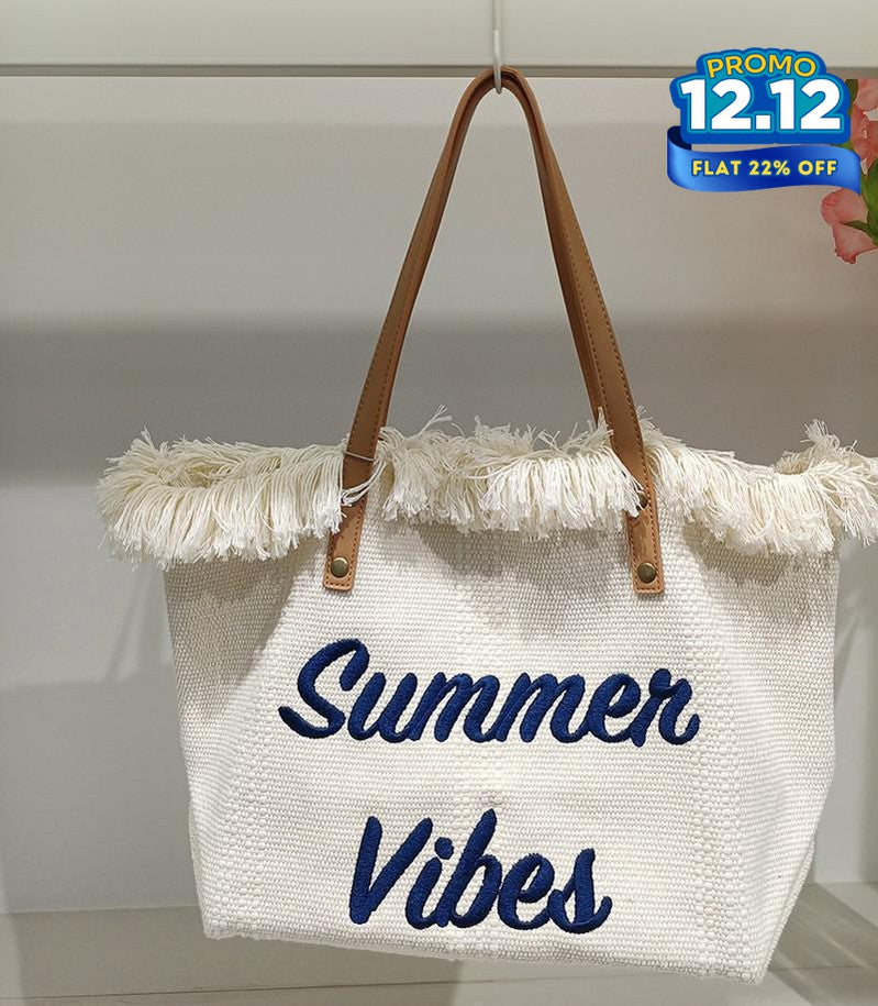 Summer Vibes Canvas Handbag-DIVERSITY