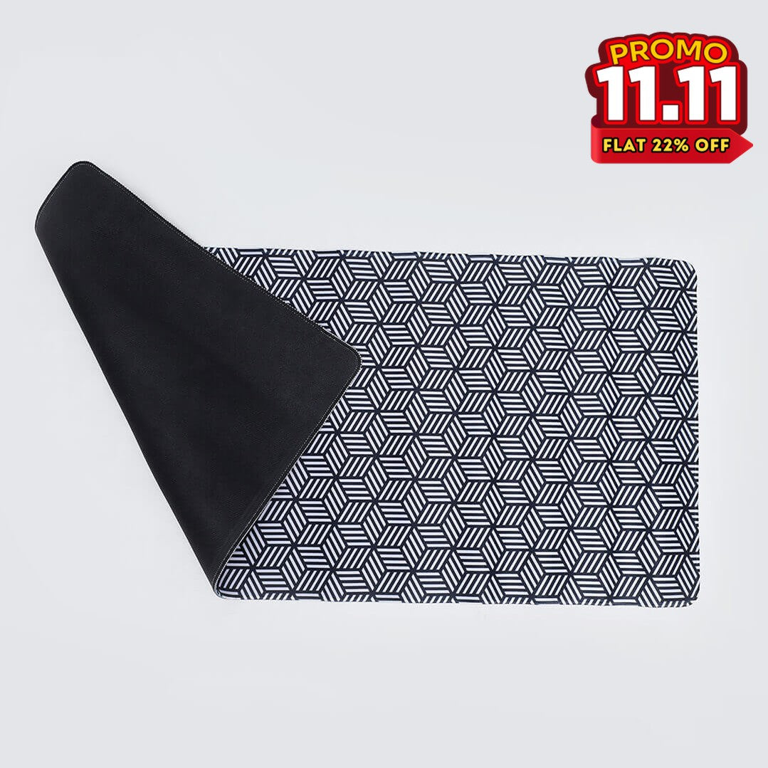 Printed Desk Mat - Hexagon Pattern-DIVERSITY