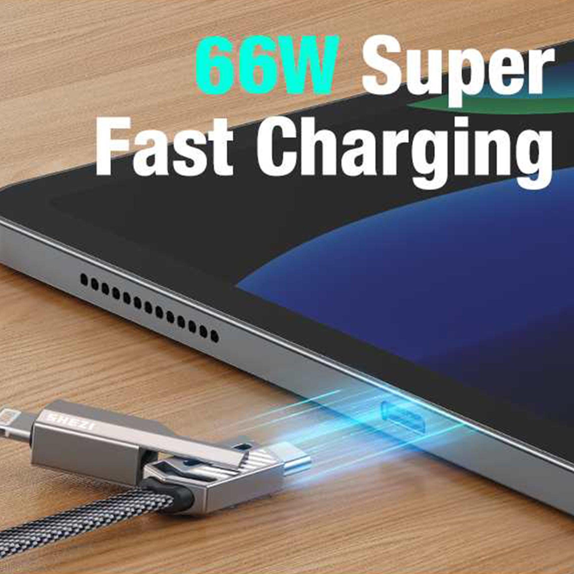 4-in-1 Multifunction 66W Lightning Fast Charging Data Cable