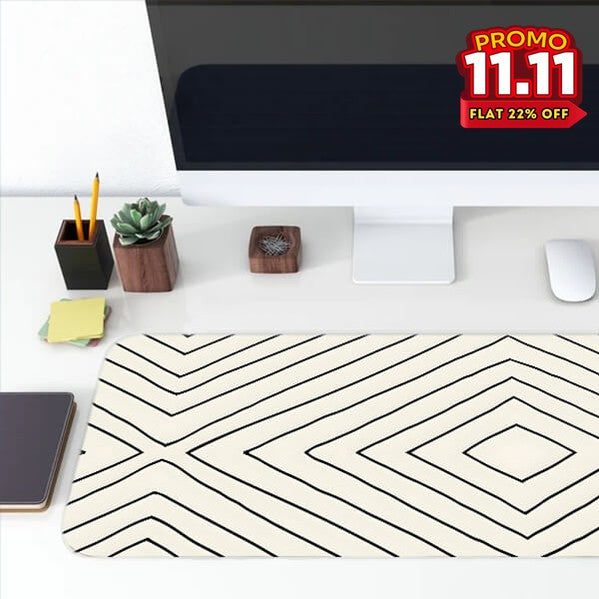 Printed Desk Mat - Diamond Pattern-DIVERSITY